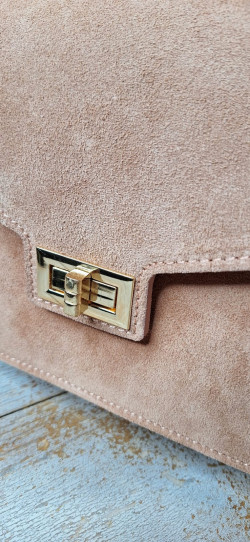 MILO rosa empolvado, bolso piel