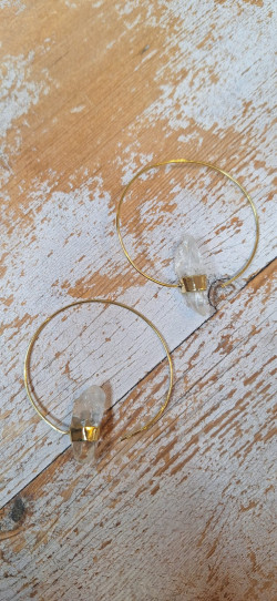 STON dorado, pendientes