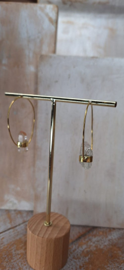 STON dorado, pendientes