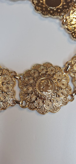 LAZY dorado, cinturón metálico