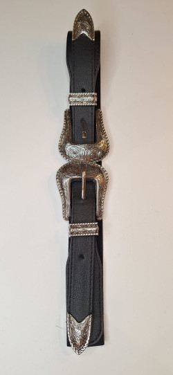 ROCK, plata, cinturón doble hebilla