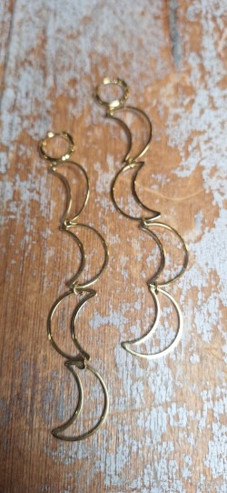 LUNA dorado, pendientes