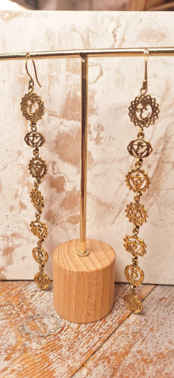 CHACRA dorado, pendientes