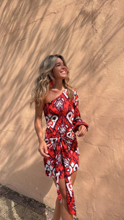 DONCELLA coral, vestido corto