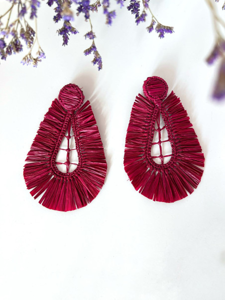 TUDELA burdeos, pendiente