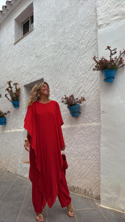 ABIEL rojo, mono largo