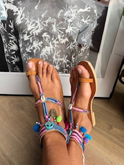 VALENCIA multicolor, sandalia plana