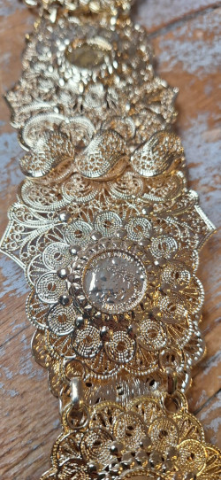 LAZY dorado, cinturón metálico