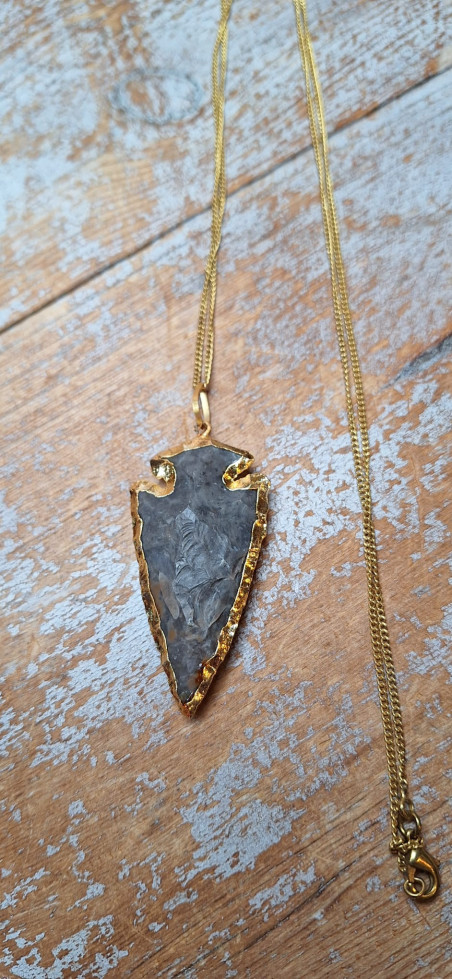 SILVERO oscuro, colgante piedra