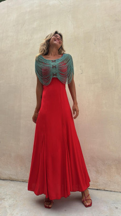 MARQUESA turquesa/rojo, joya cuerpo DRESS CODE