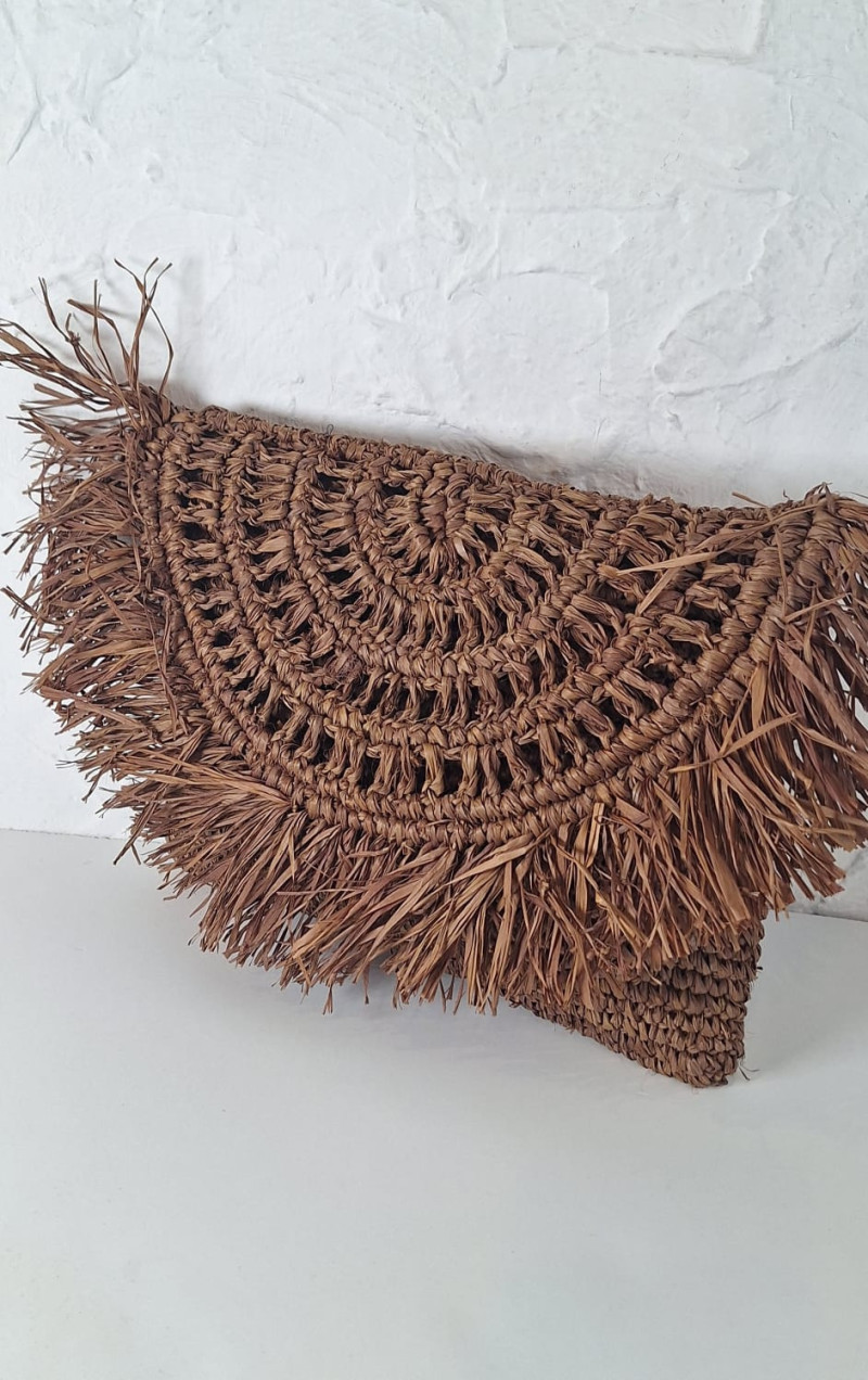 REPLY  marrón, bolso de rafia