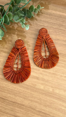 TUDELA naranja cobrizo, pendientes