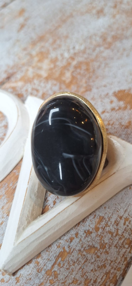 OPI negro, anillo elástico