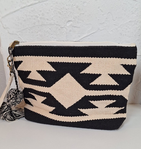 DARA beige/negro, bolsa de mano