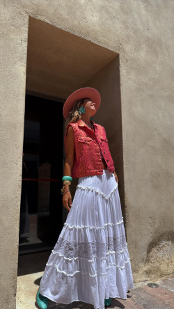 TIOMAN fucsia/dorado, chaleco