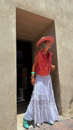 TIOMAN fucsia/dorado, chaleco