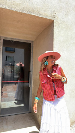 TIOMAN fucsia/dorado, chaleco