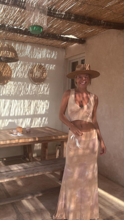 JAZMIN beige tie, top