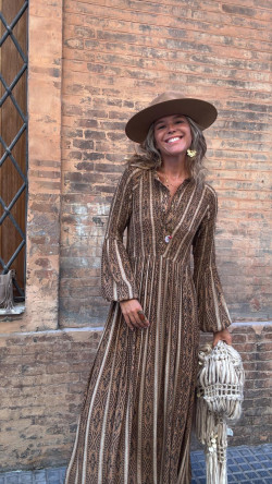 DESIRE camel, vestido largo