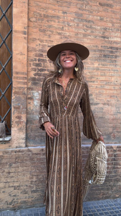 DESIRE camel, vestido largo