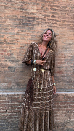 DANIELA camel, vestido largo