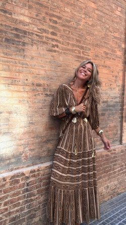 DANIELA camel, vestido largo