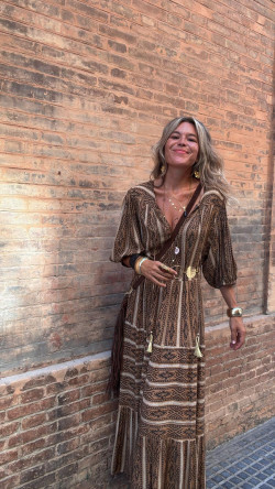 DANIELA camel, vestido largo