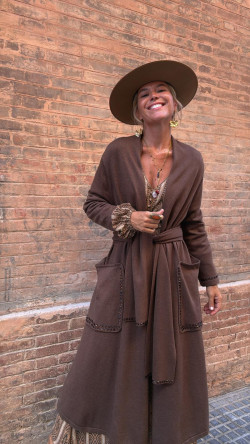 LUMEN marrón, rebeca larga