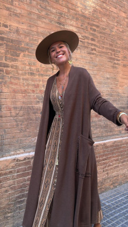 LUMEN marrón, rebeca larga