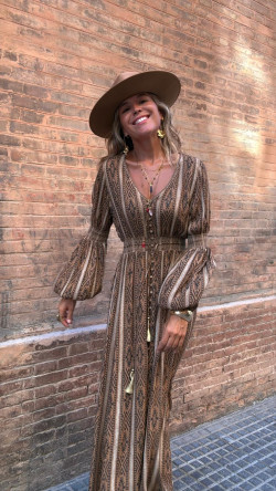 ALBA vestido largo, taupe