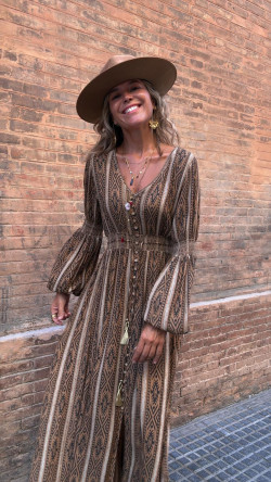 ALBA vestido largo, taupe