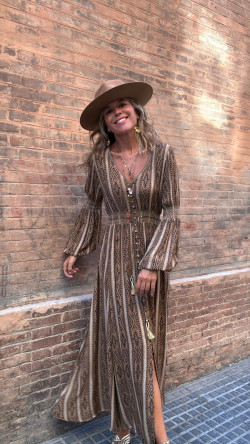 ALBA vestido largo, taupe