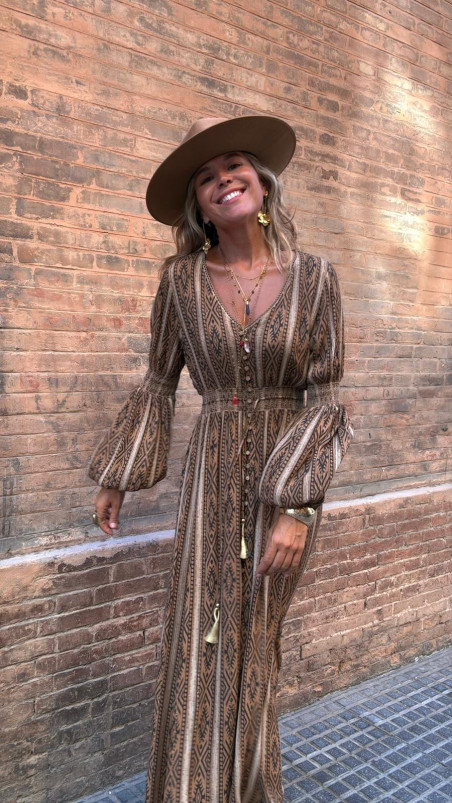 ALBA vestido largo, taupe