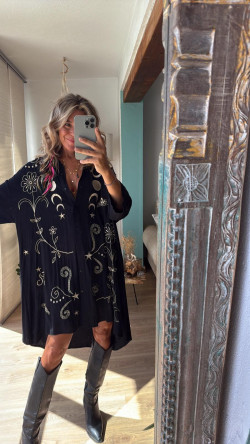 KATI negro, vestido camisero