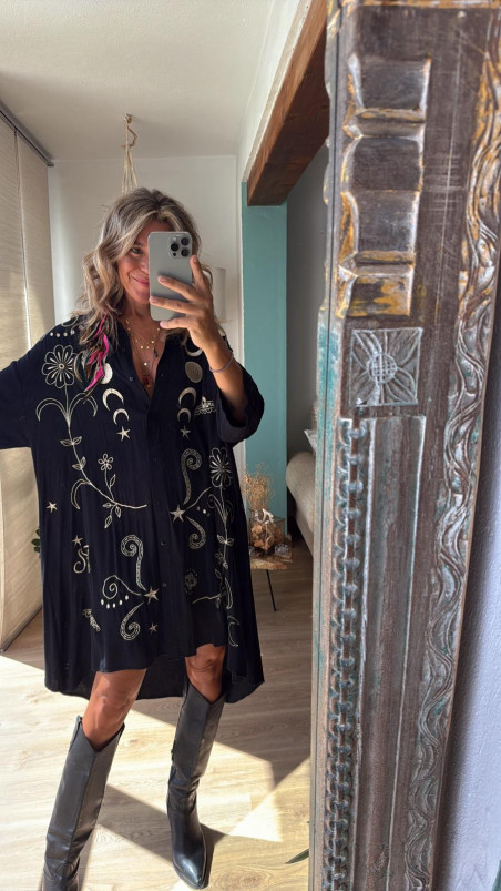 KATI negro, vestido camisero