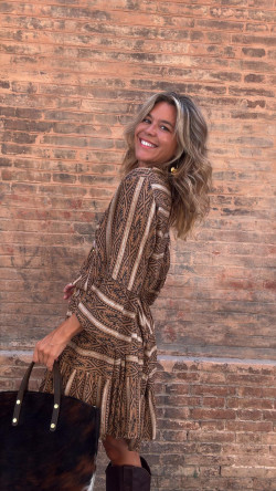 CHILET camel, vestido camisero