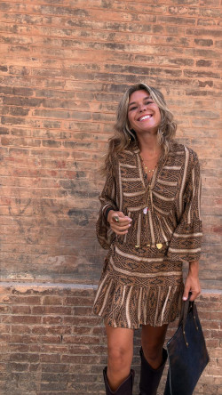 CHILET camel, vestido camisero