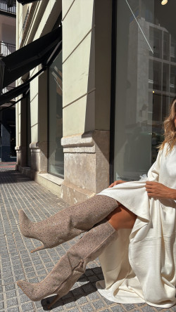 KENSI taupe, bota strass