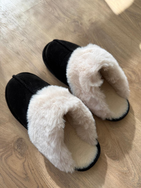 LUNA zapatillas pelito, negras