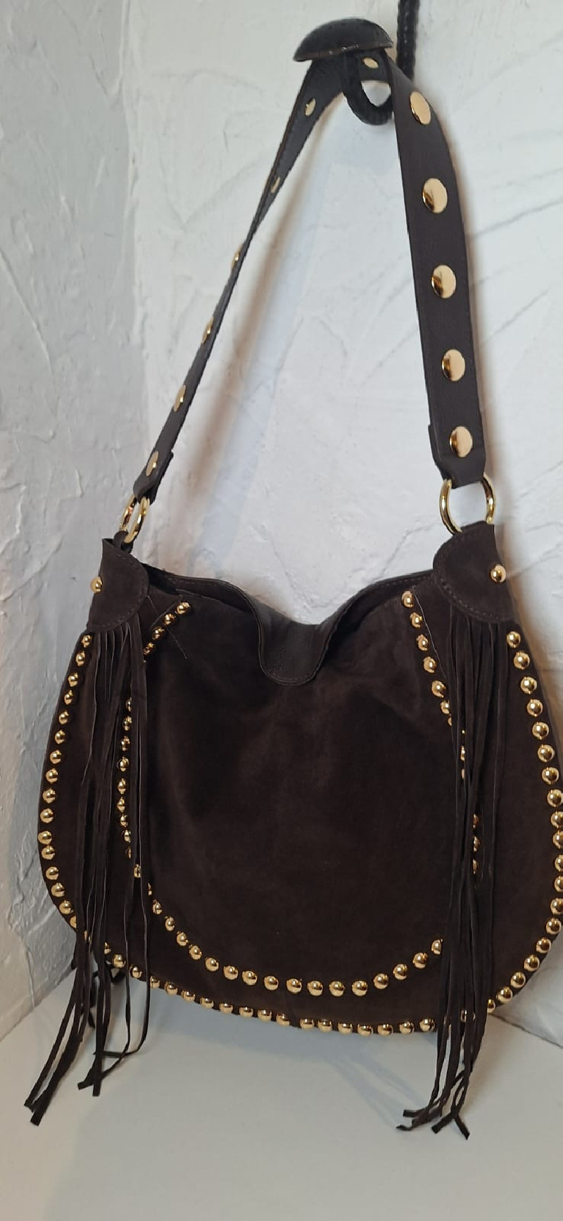 CASTIZO chocolate, bolso piel