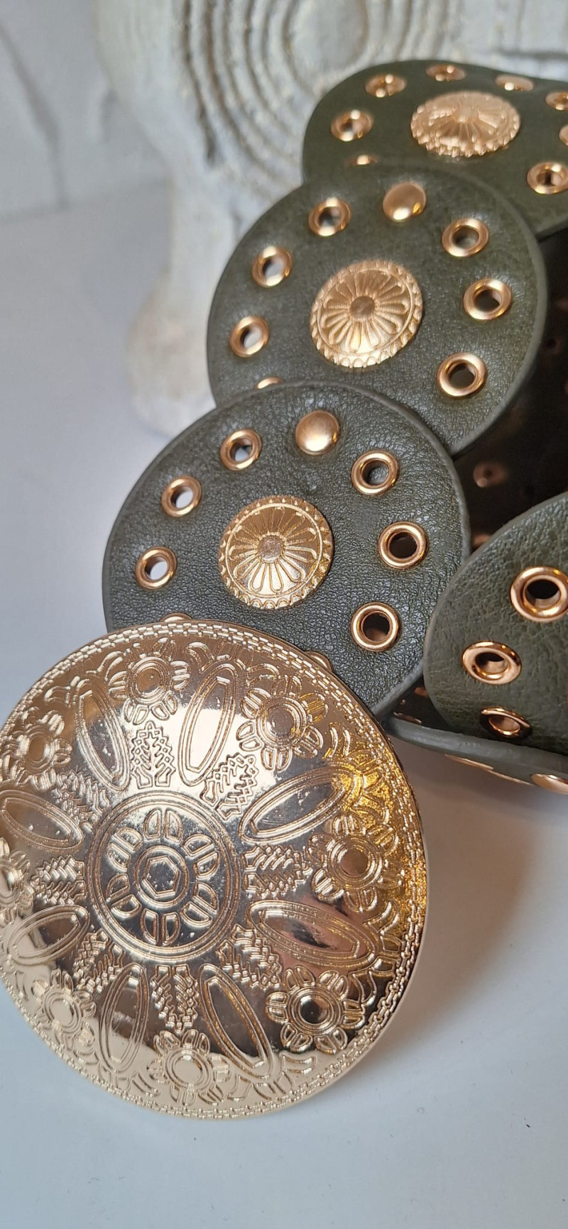 TARRO kaki, cinturón