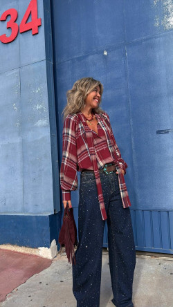 RUFFLE pantalón strass