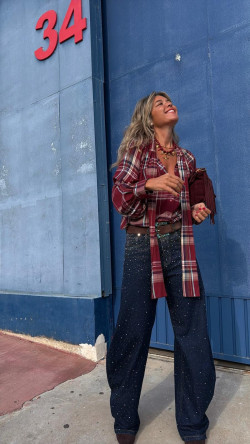 RUFFLE pantalón strass