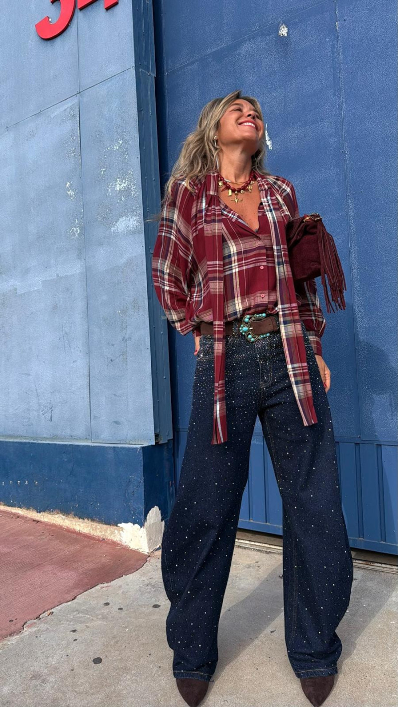 RUFFLE pantalón strass