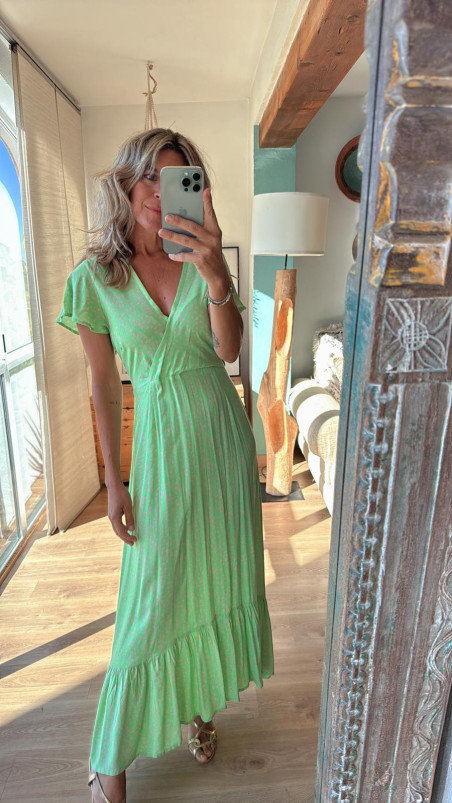 MALEA verde, vestido largo