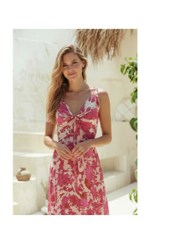 SUIZA rosa, vestido largo