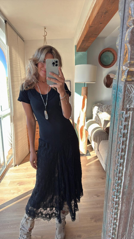 DIONI negro, vestido largo